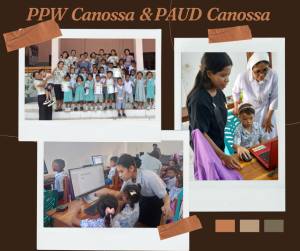 Cokelat dan Putih Minimalis Foto Kolase Acara Pameran Postingan Facebook